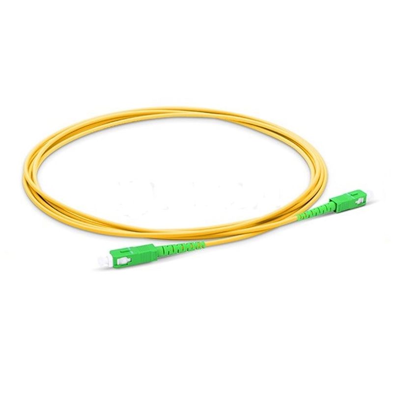 GENERICO - Cable patch cord de fibra optica OM3 3.0mm SC-SC APC 9/125 2 Metros