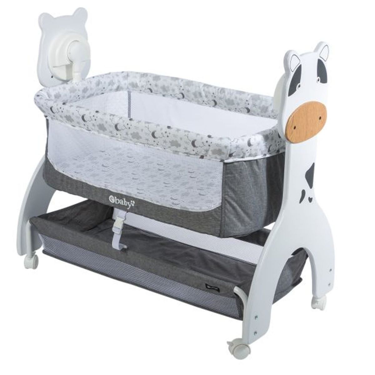 EBABY - Cuna Colecho para Bebé de Lujo AURA Plomo