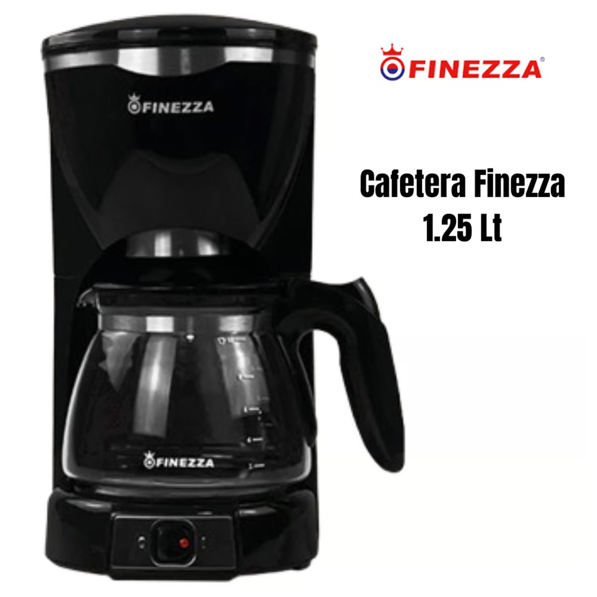 FINEZZA - Cafetera FINEZZA 1.25 L CK-672F NEGRO