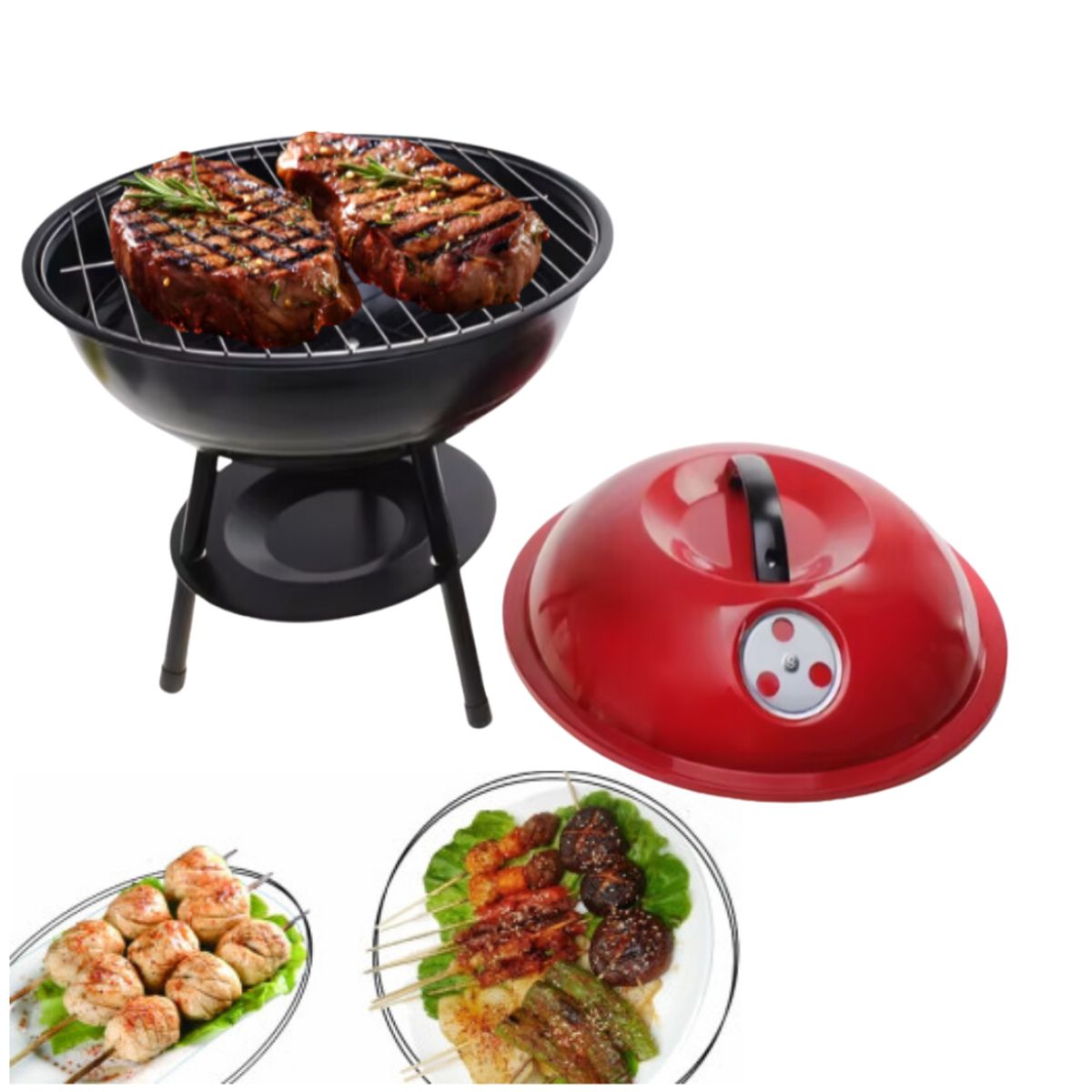 INSPIRA MARKET - Parrilla Portatil Circular