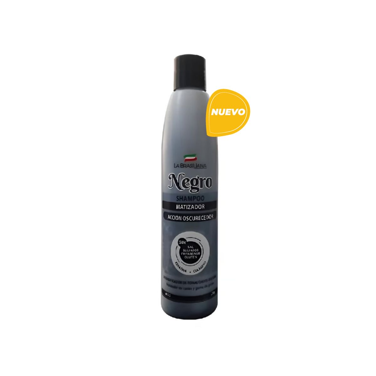 LA BRASILIANA - Matizador Negro Shampoo Keratina + Colágeno 250gr