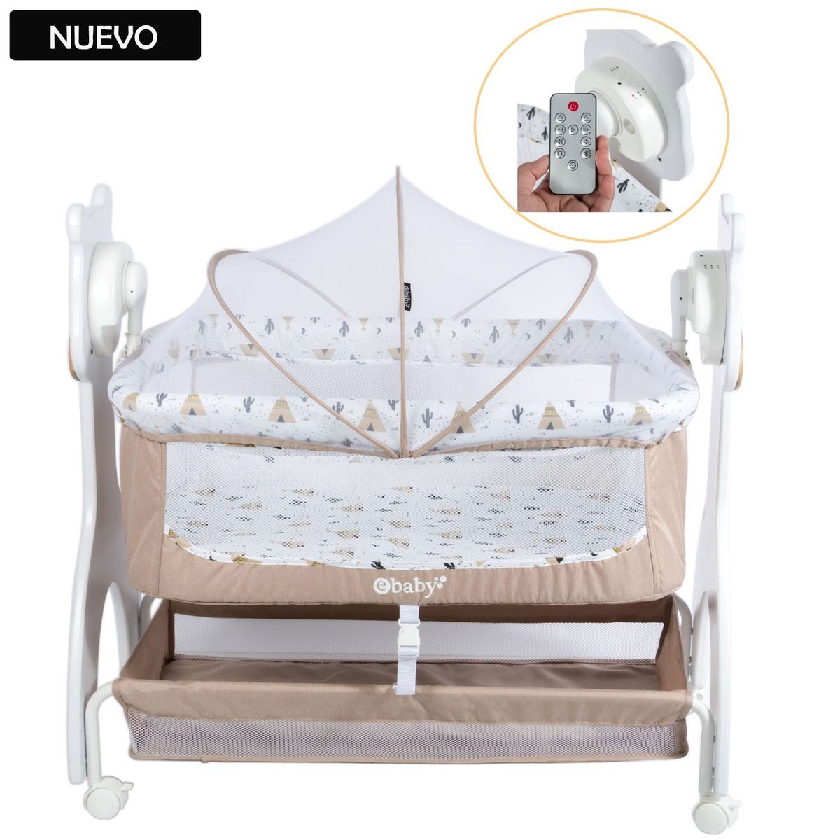 EBABY - Cuna Colecho para Bebé de Lujo AURA Beige