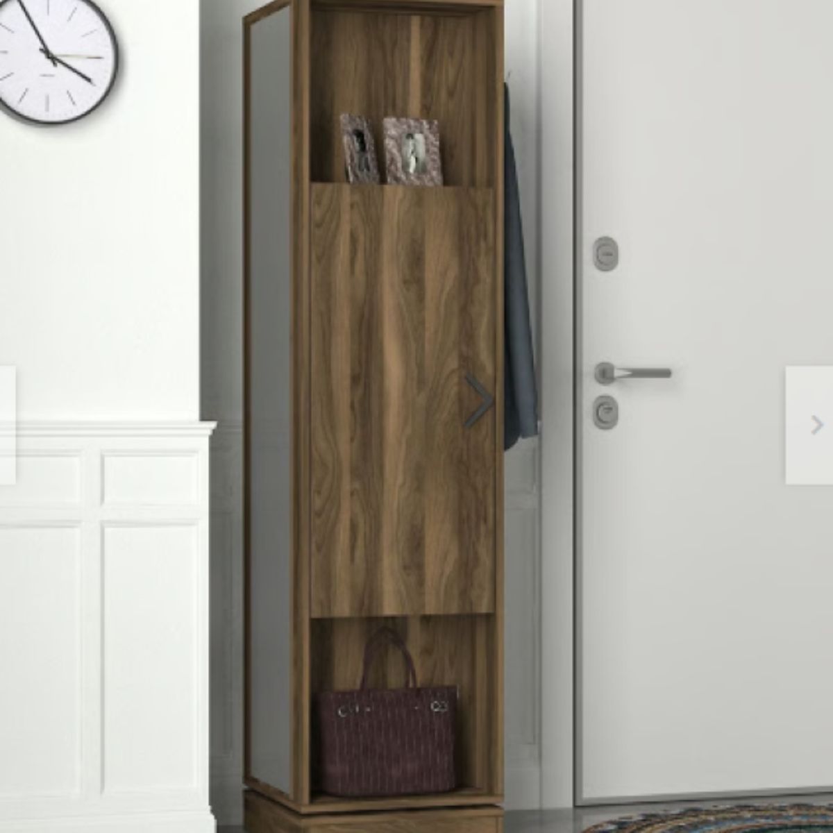 NACION MUEBLES - ZAPATERA MODERNA CLASICA GIRATORIA MARRÓN CLARO