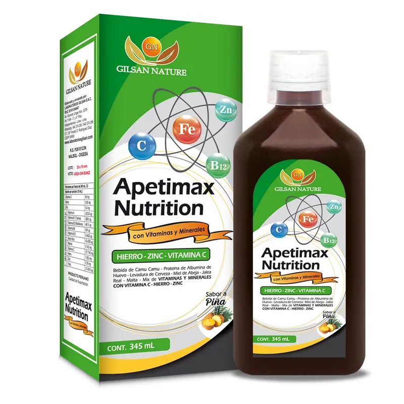 GENERICO - APETIMAX NUTRITION 345ML - COADYUVANTE CONTRA LA ANEMIA