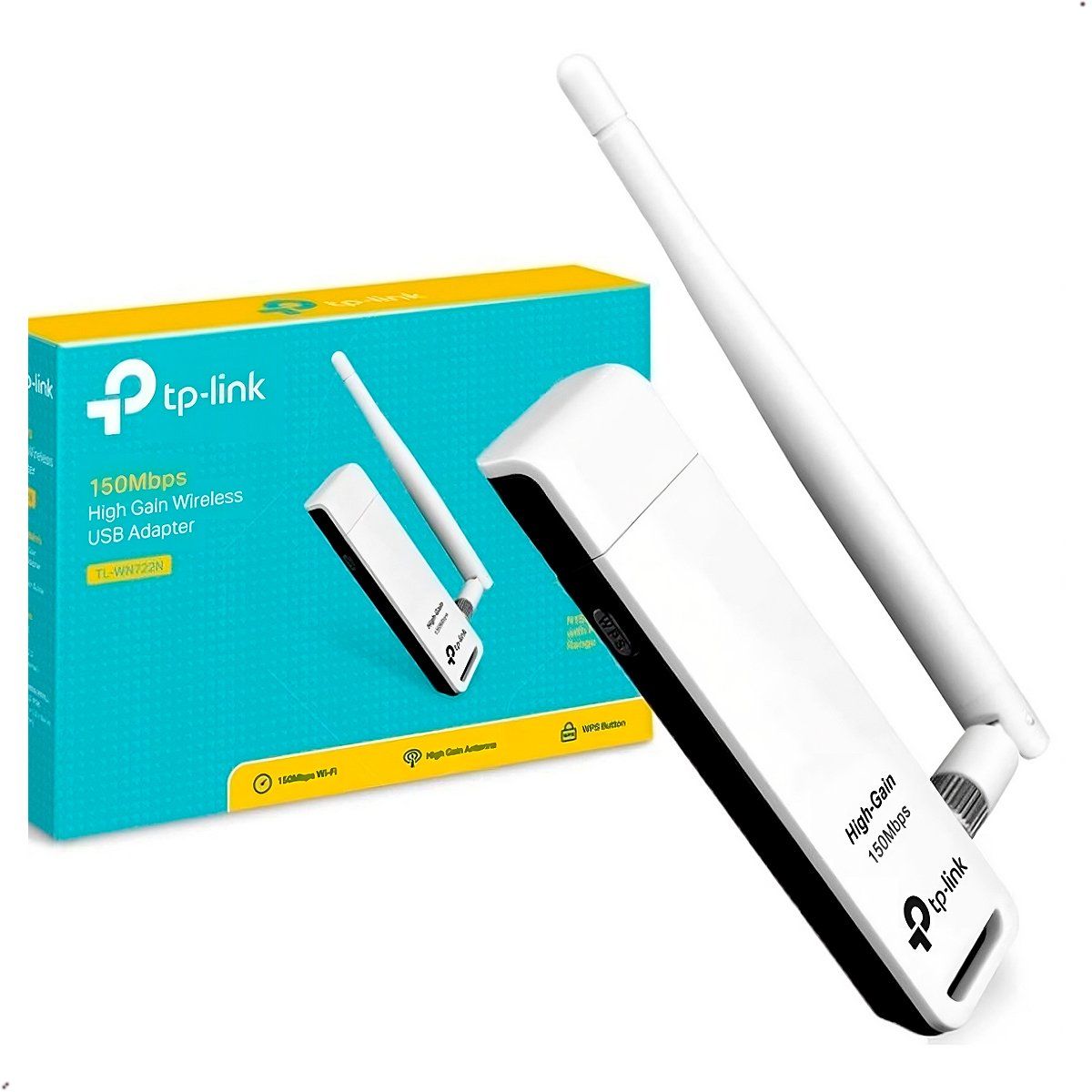 TP LINK - Adaptador Inalambrico wi fi TP link TL-WN722N hasta 150 Mbps