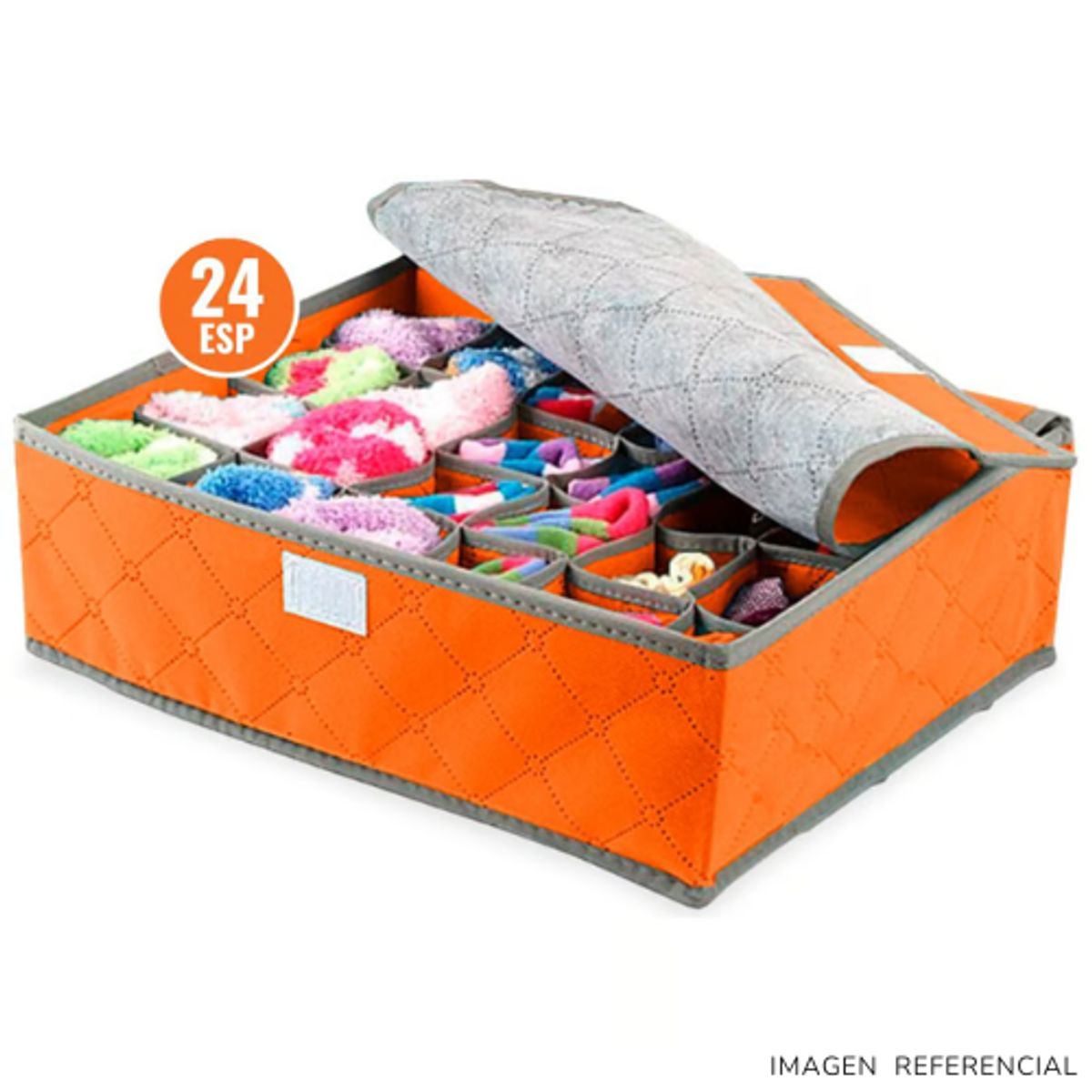 INSPIRA MARKET - Organizador Ropa Interior 24 Espacios Plegable Pack x3