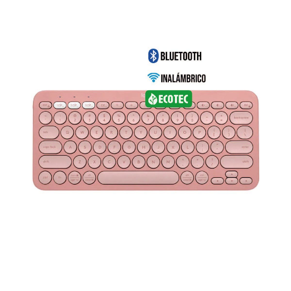 LOGITECH - Teclados Logitech Pebble 2 K380S Bluetooth/wireless SP Rose