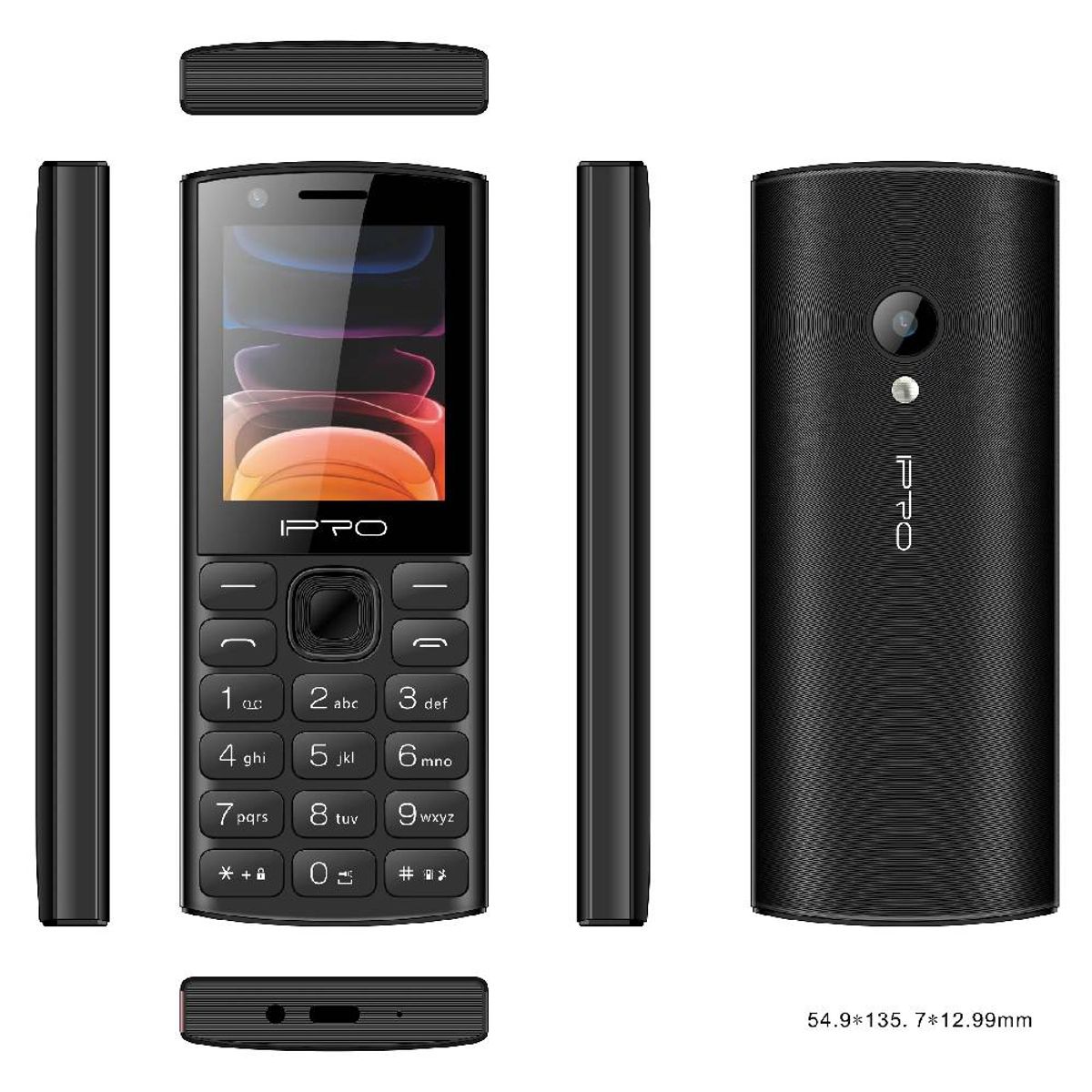 IPRO - iPro K6 El Celular Básico 4G con Dual SIM Batería Duradera y Doble Camara Negro