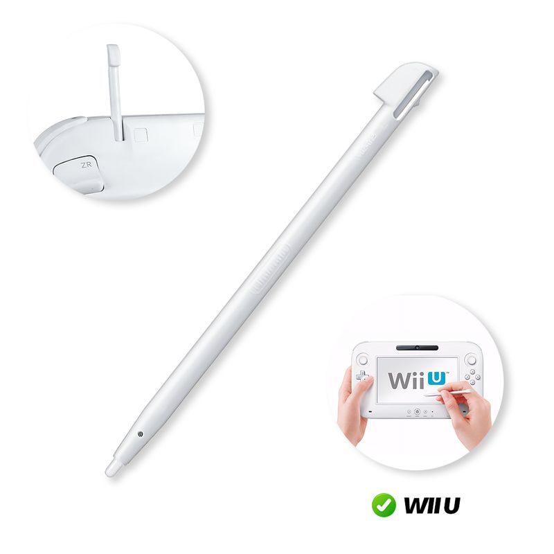 GENERICO - Lápiz Stylus Blanco para Nintendo Wii U Gamepad