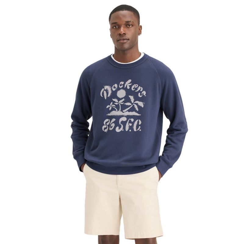 DOCKERS - Polera Hombre Crewneck Regular Fit Azul Dockers