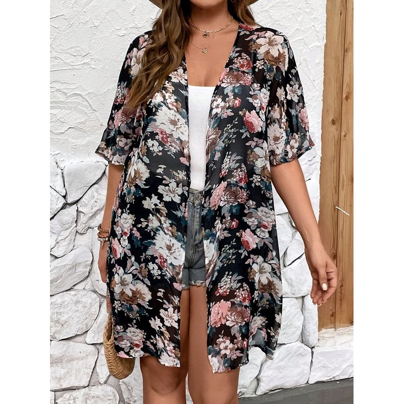 KAST PE - Kimono Multifloral Vaylu para mujer - Talla LXL