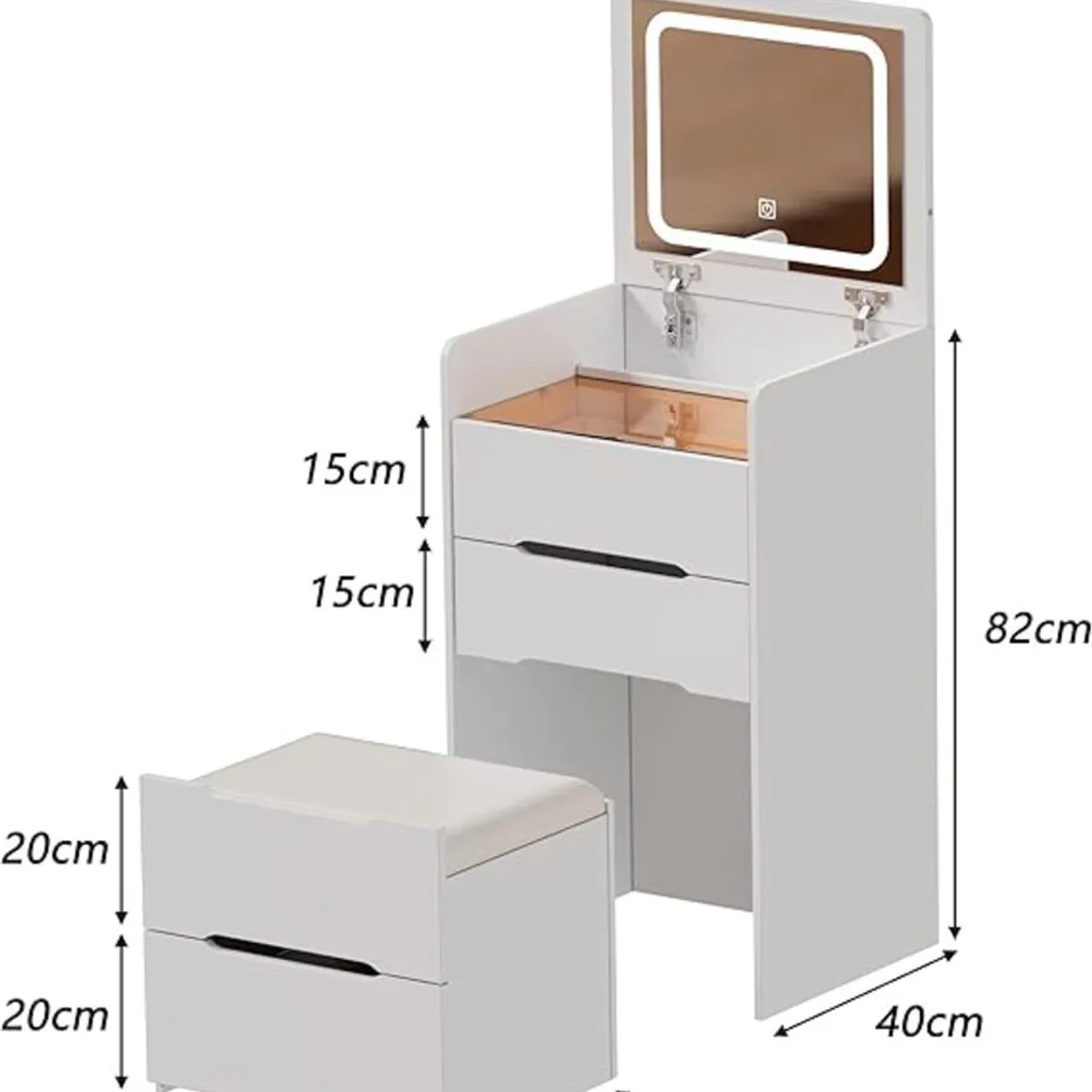TU MESITA - TOCADOR MODERNO CON BANCO NATY