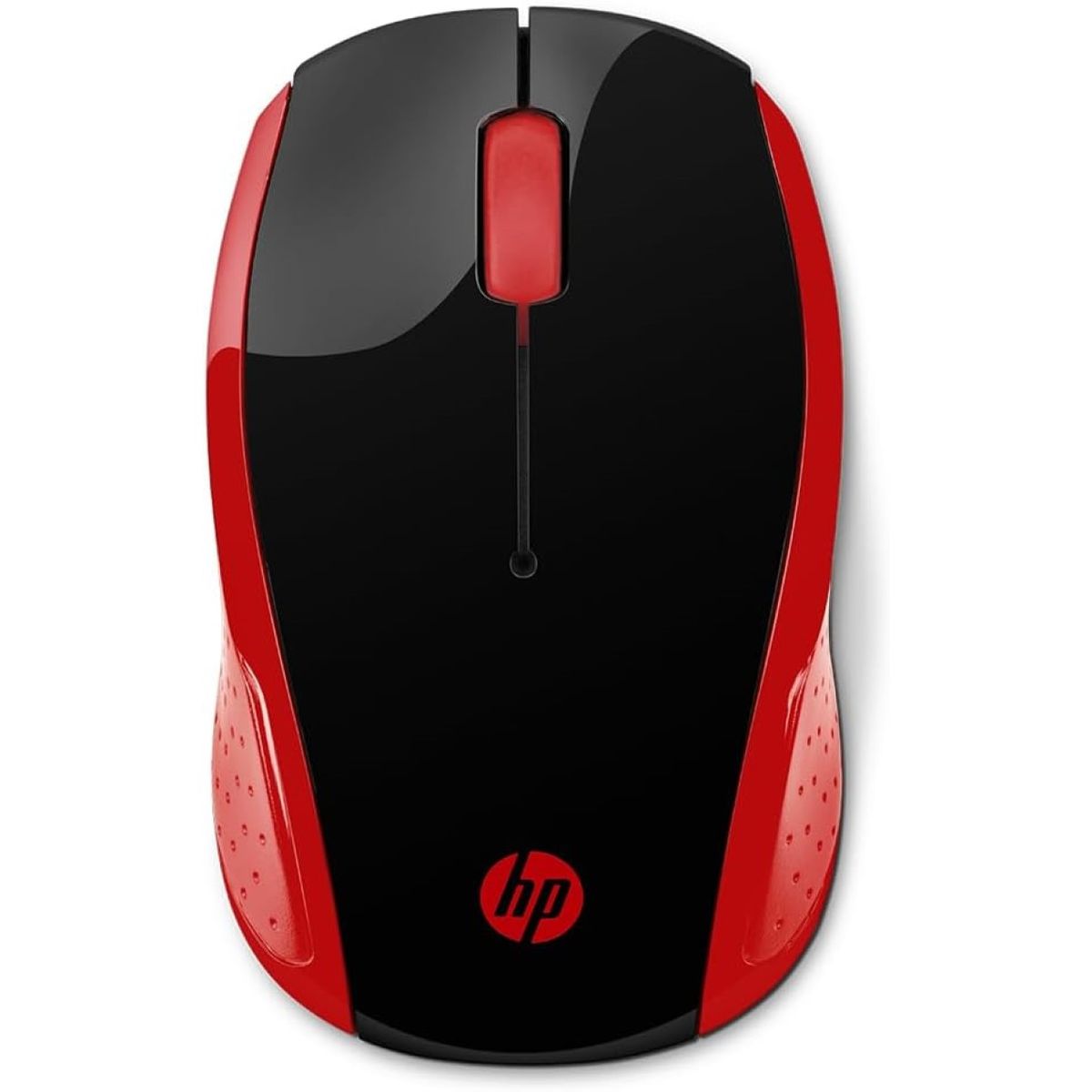 HP - HP Mouse 200 Wireless Óptico 1000 DPI Ambidextro Rojo/Negro - 2HU82AA
