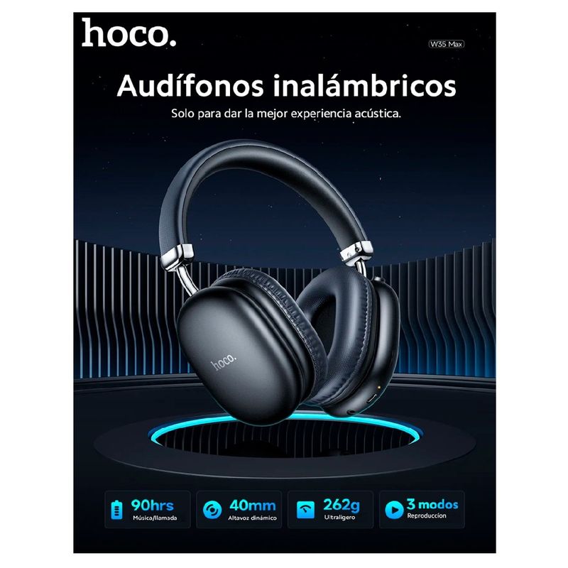 HOCO - Auriculares Bluetooth 5.3 W35 MAX 90hrs Hoco