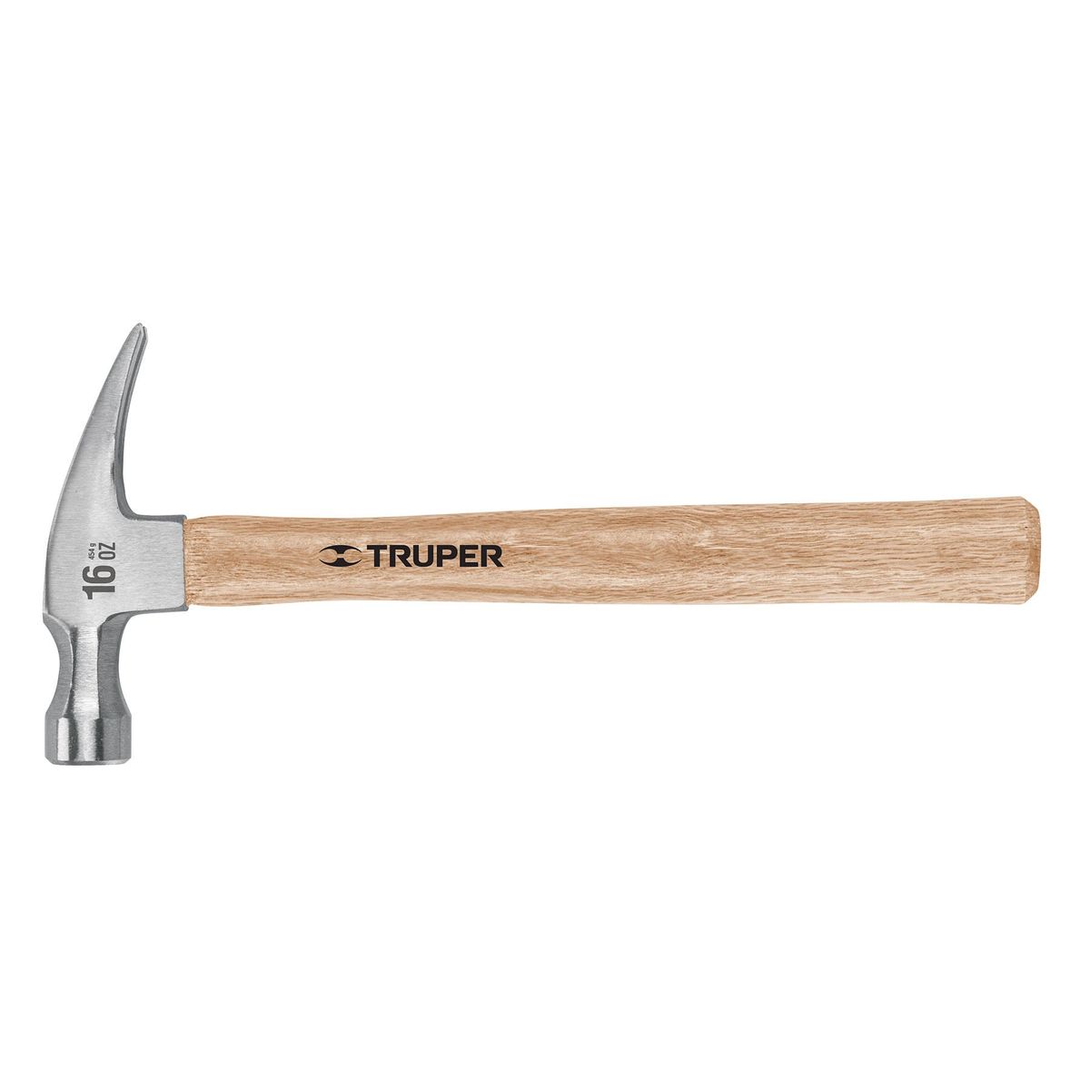TRUPER - Martillo 16 oz Uña Recta, Mango Madera