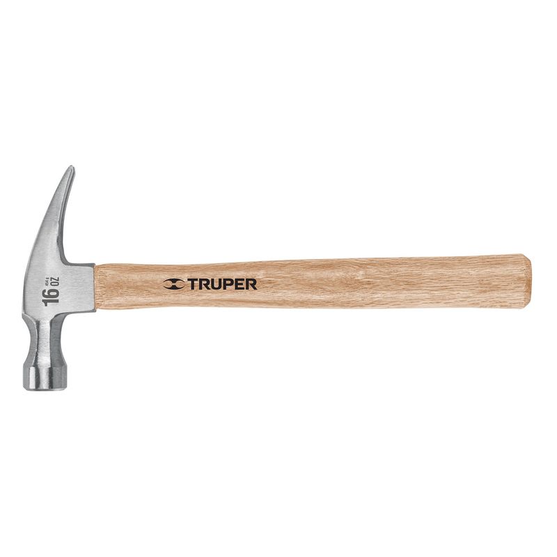 TRUPER - Martillo 16 oz Uña Recta, Mango Madera