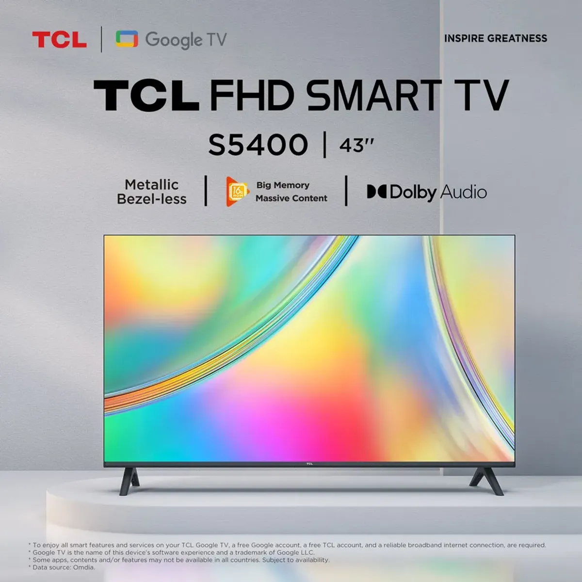 TCL - Televisor 43″ FHD Smart Android Tv TCL 43S5400A
