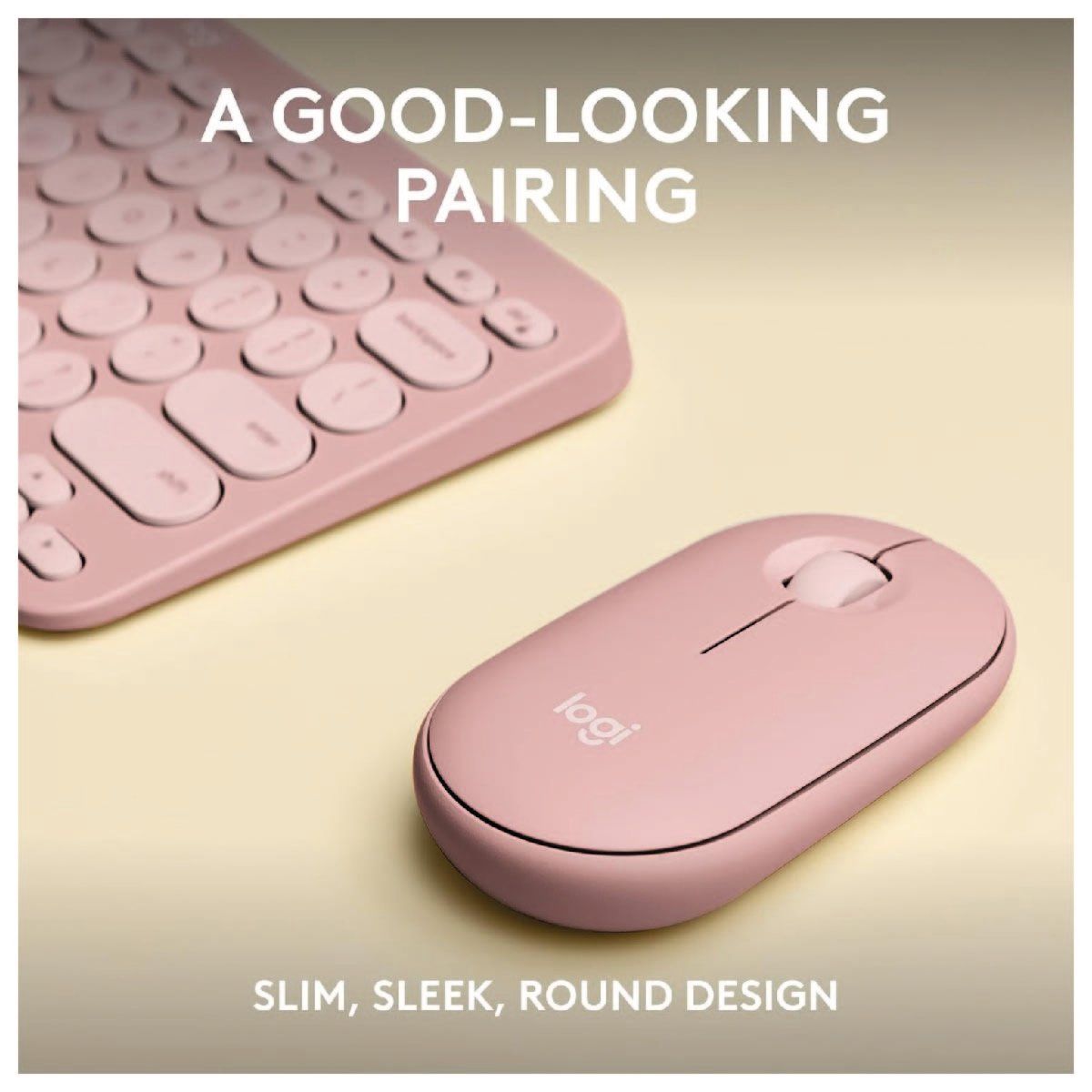 LOGITECH - Teclado K380S y Mouse M350S rosa Logitech Bluetooth