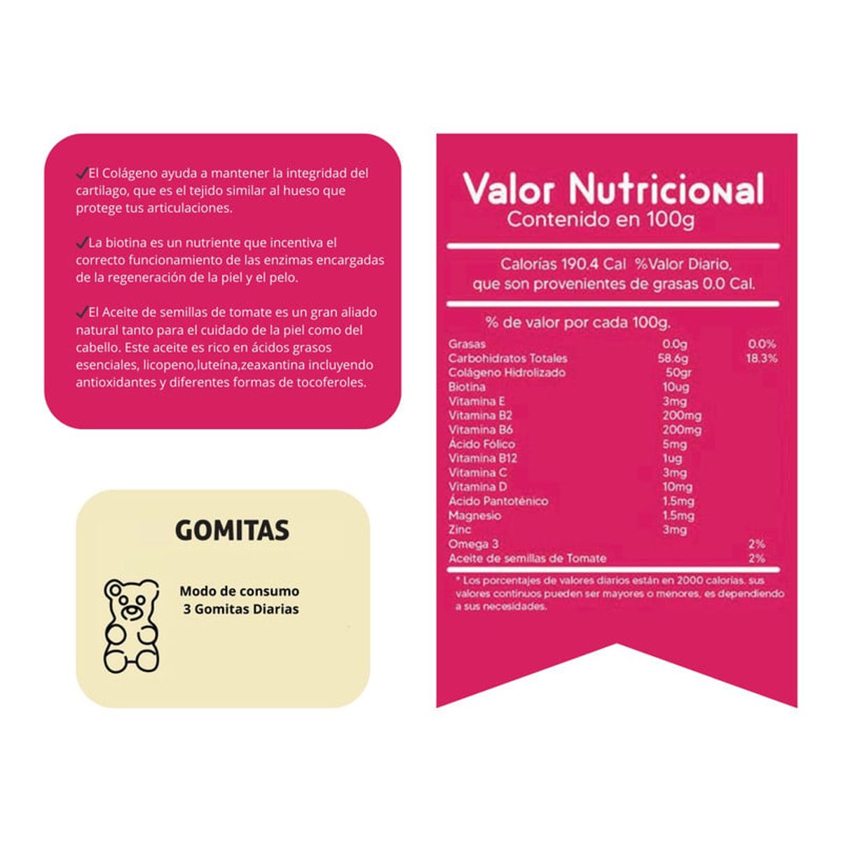 GENERICO - COLAGENO PARA ADULTOS GOMITAS SOTTCOR 100GR