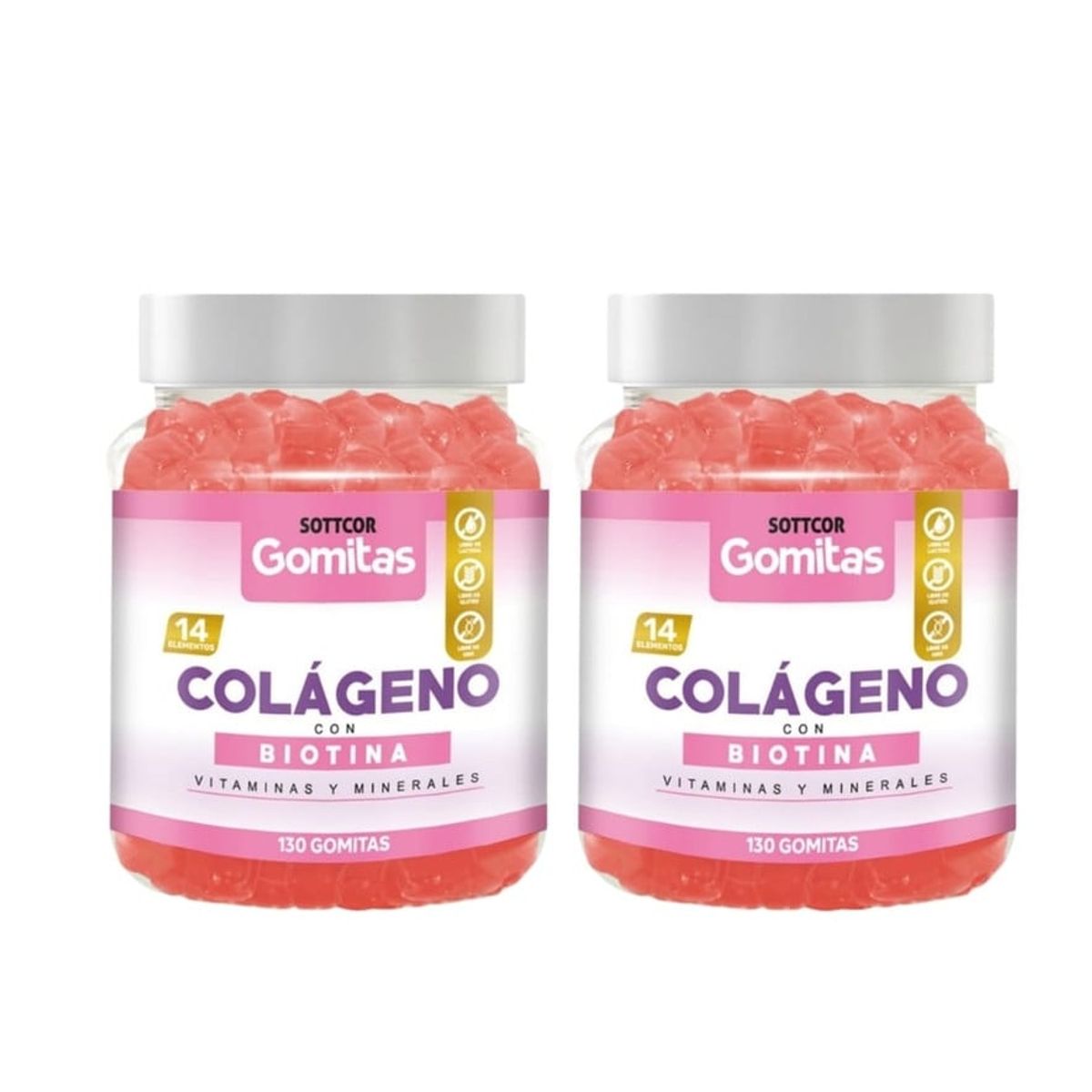 GENERICO - PACK 2 COLAGENO PARA ADULTOS GOMITAS SOTTCOR 100GR