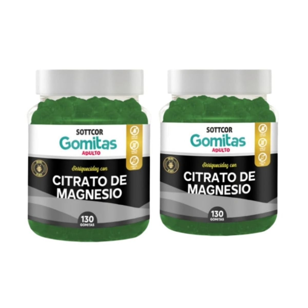 GENERICO - PACK 2 CITRATO DE MAGNESIO EN GOMITAS SOTTCOR LABS