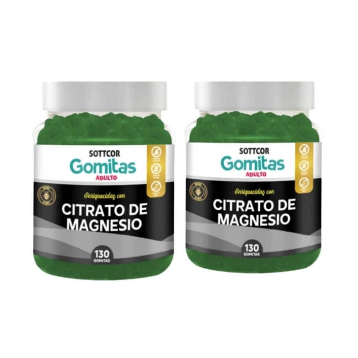 GENERICO - PACK 2 CITRATO DE MAGNESIO EN GOMITAS SOTTCOR LABS