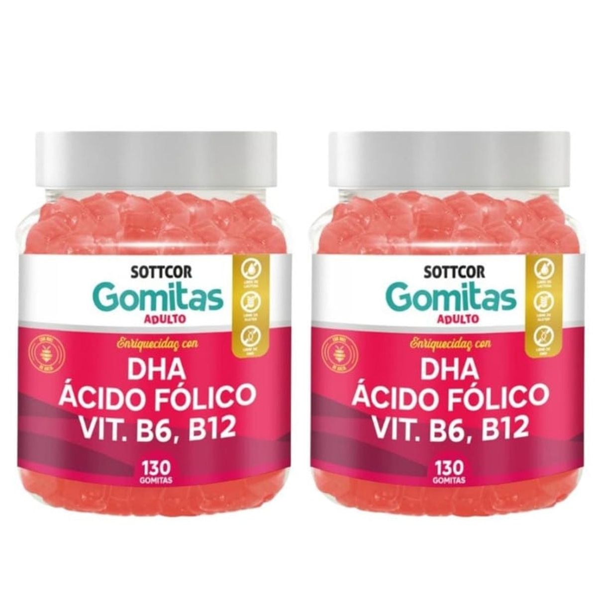 GENERICO - PACK 2 DHA PRENATAL PARA ADULTOS GOMITAS SOTTCOR 100GR