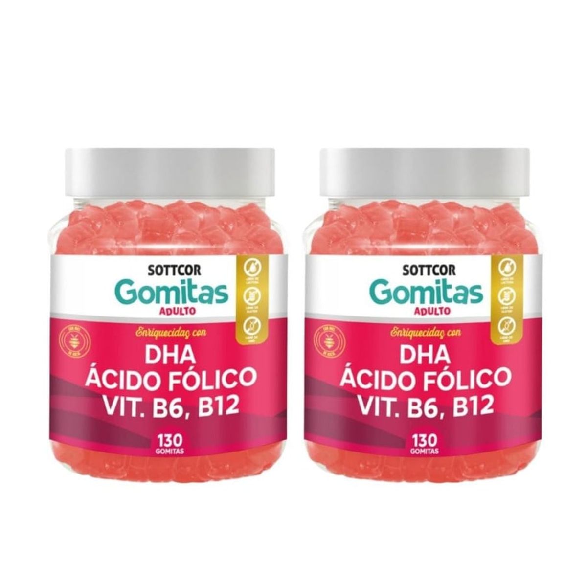 GENERICO - PACK 2 DHA PRENATAL PARA ADULTOS GOMITAS SOTTCOR 100GR