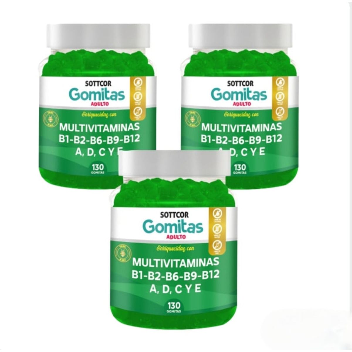 GENERICO - MULTIVITAMINA PARA ADULTOS GOMITAS SOTTCOR 100GR X 3