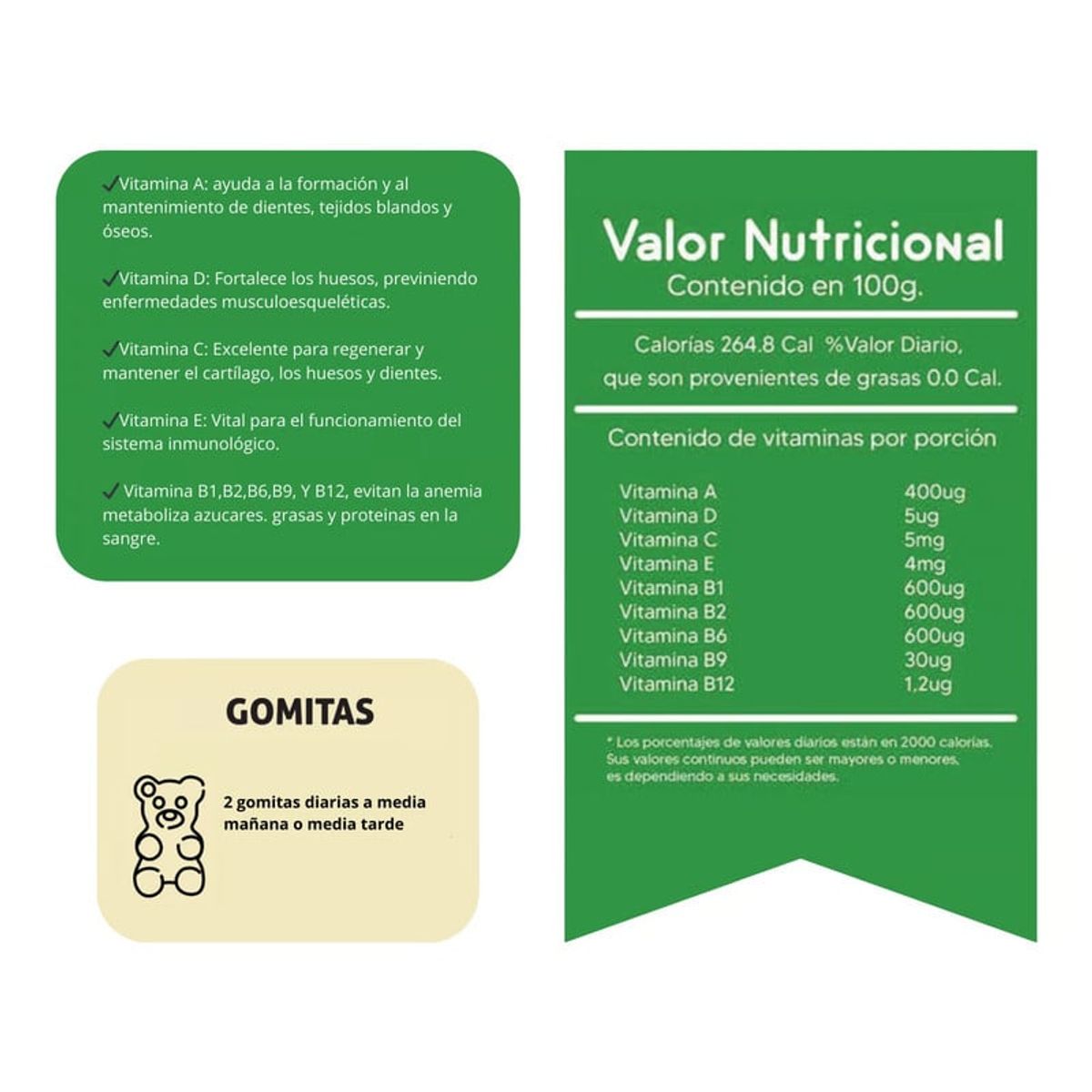 GENERICO - MULTIVITAMINA PARA ADULTOS GOMITAS SOTTCOR 100GR X 3