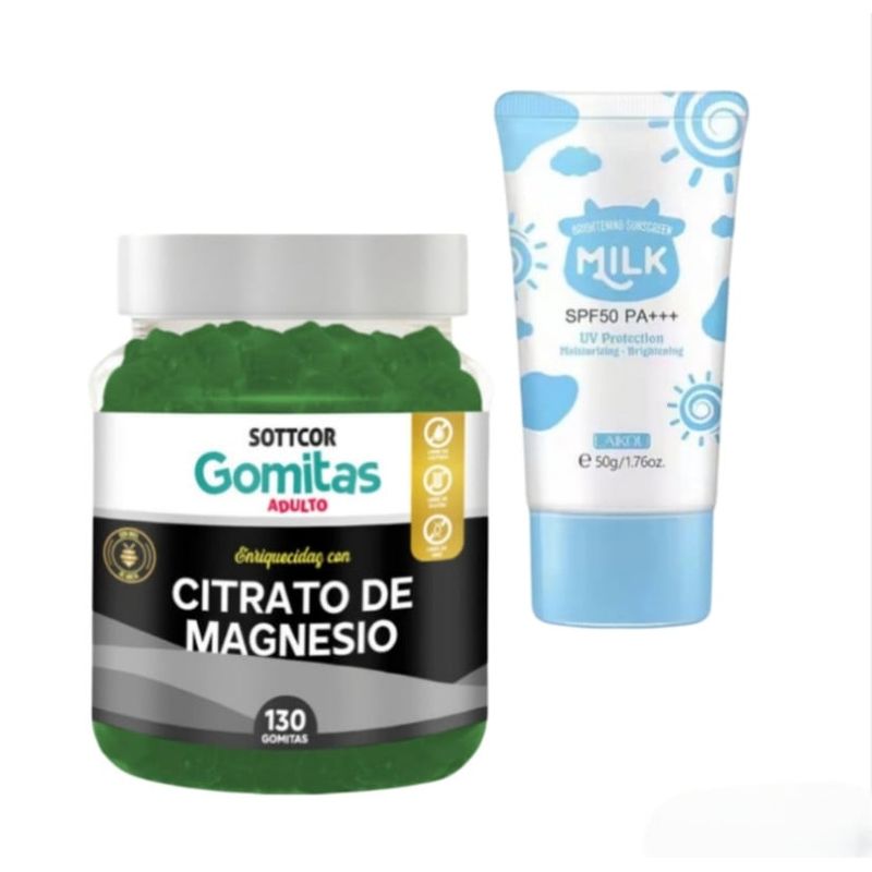 GENERICO - CITRATO DE MAGNESIO GOMITAS SOTTCOR + REGALO BLOQUEADOR ACLARANTE MILK