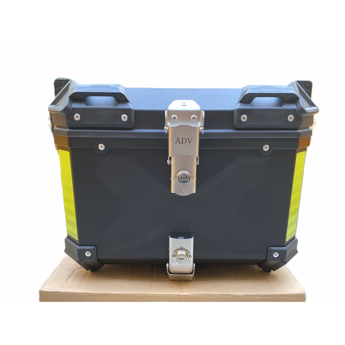 GENERICO - CAJUELA PARA MOTO ABS 45 LT DOBLE CHAPA BASE DE METAL