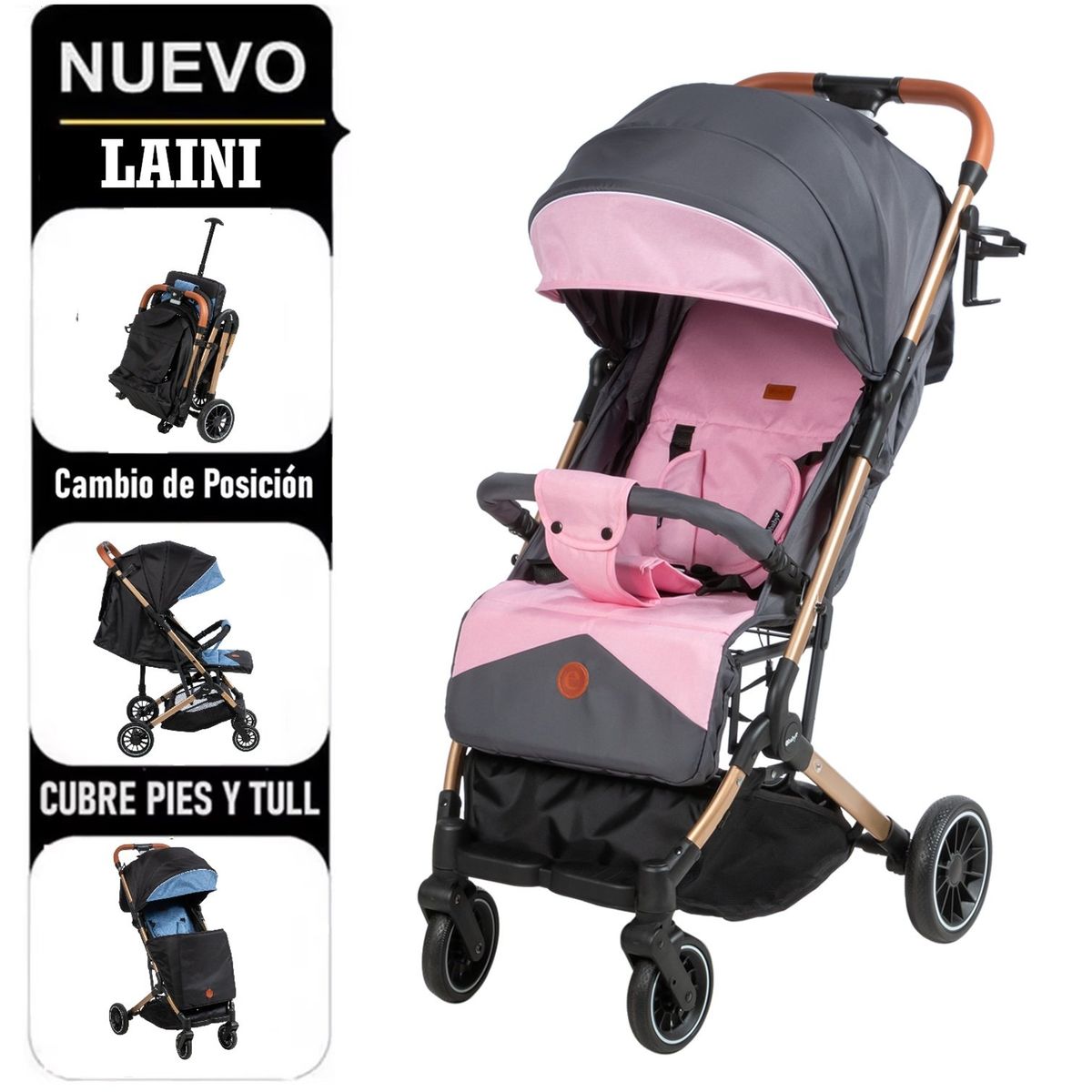 EBABY - Ebaby Coche con Respaldar y  Maleta Laini RS