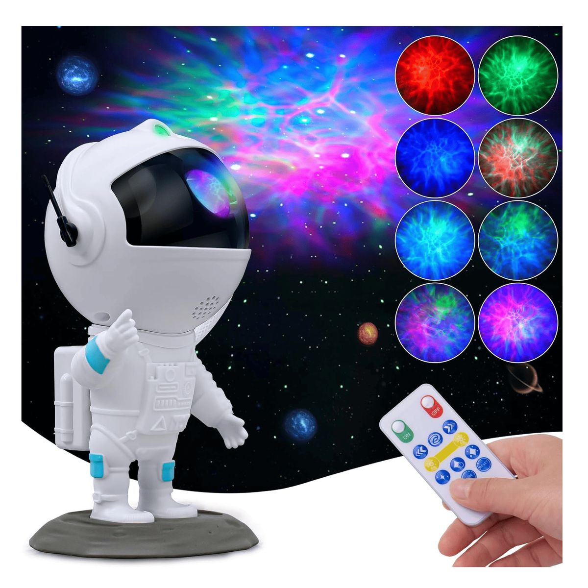 GENERICO - ASTRONAUTA PRO2 PROYECTOR DE LUCES y ESTRELLAS CON PARLANTE