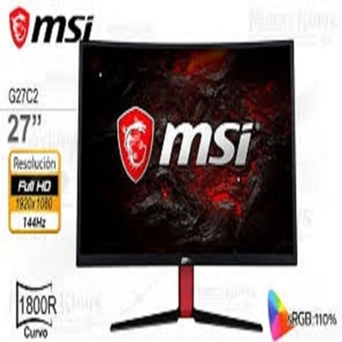 MSI - MONITOR MSI GAMER 27 G27C2 LEDFHDCURVO144HZ DVIHDMIDP
