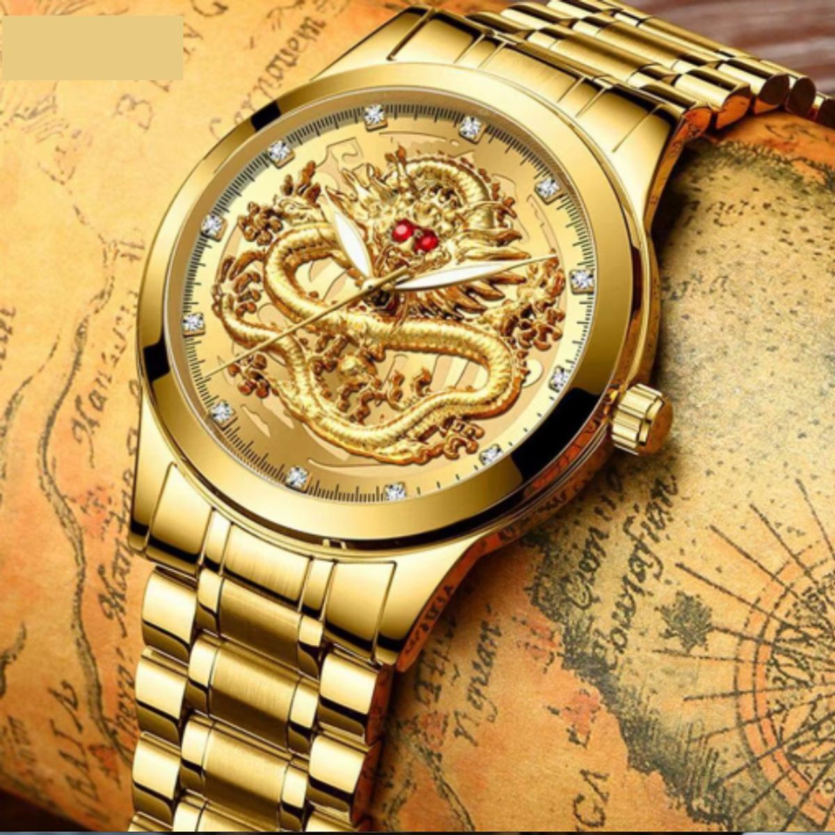 GENERICO - RELOJ DRAGÓN DORADO – PODER Y LUJO EN TU MUÑECA