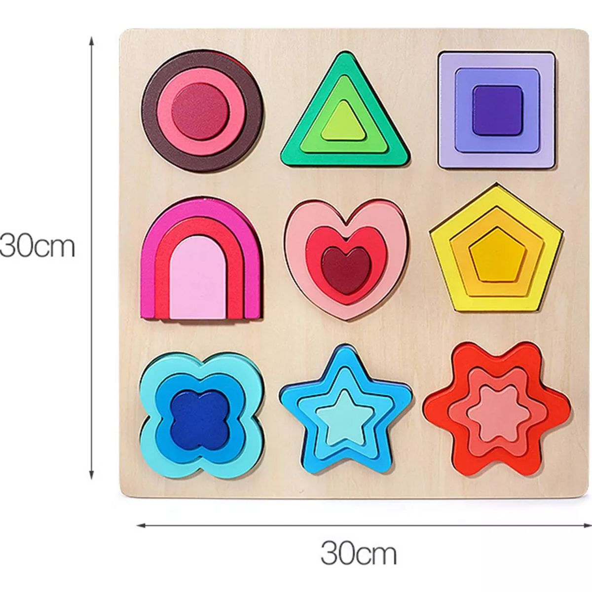 GENERICO - Rompecabezas Montessori de Madera