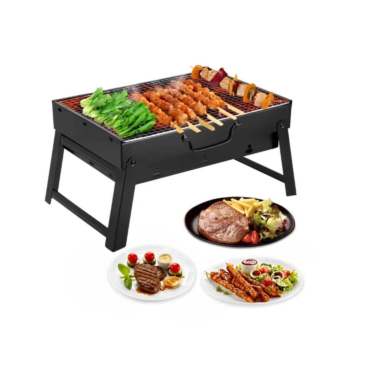 INSPIRA MARKET - Parrilla parrillera barbacoa plegable