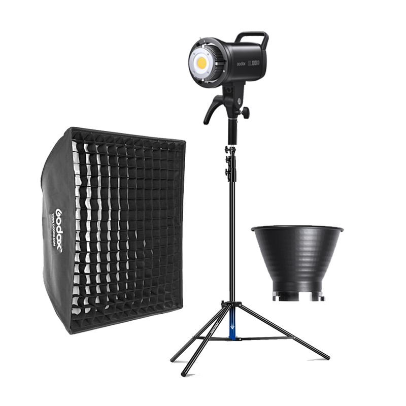 GODOX - Combo Luz Continua Godox SL100D + Parante + Softbox FW70100