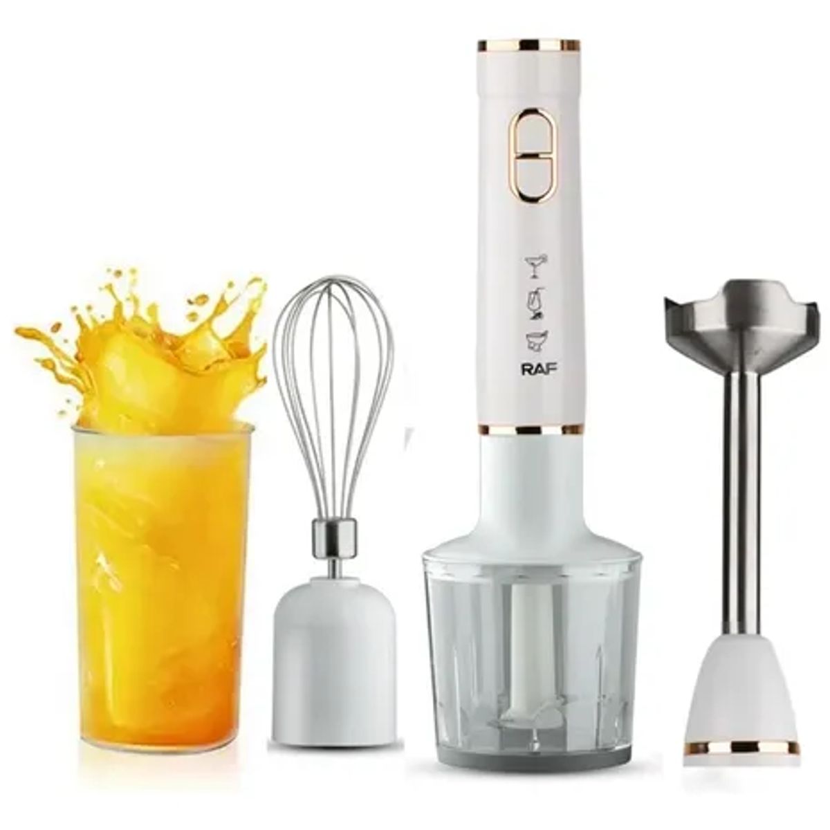 GENERICO - Batidora de mano y batidora 4 en 1 RAF R368B de 800 W