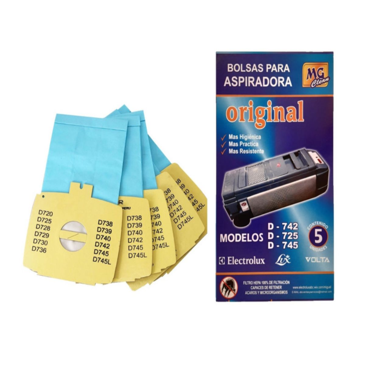 LUX - Bolsa Papel x5 Aspiradora D742 Lux 11346671