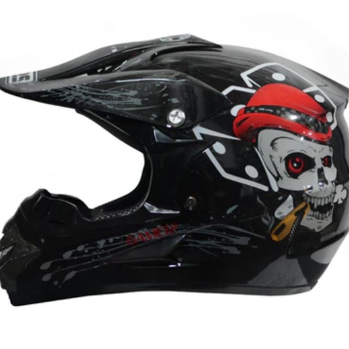 CES - CASCO MOTO CES CROSS GAME12 NEGRO BRILLO - TALLA XL
