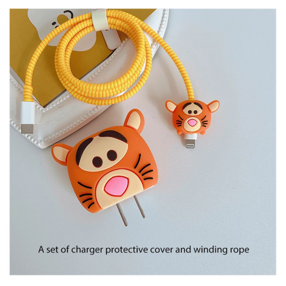 GENERICO - PROTECTOR DE CARGADOR DE IPHONE DE TIGGER