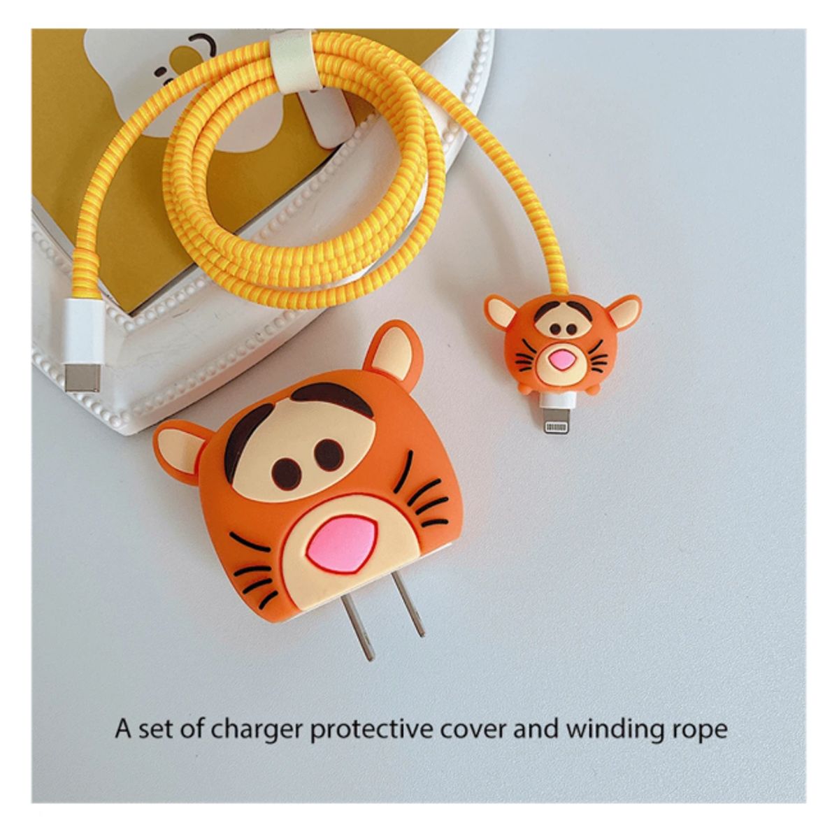 GENERICO - PROTECTOR DE CARGADOR DE IPHONE DE TIGGER