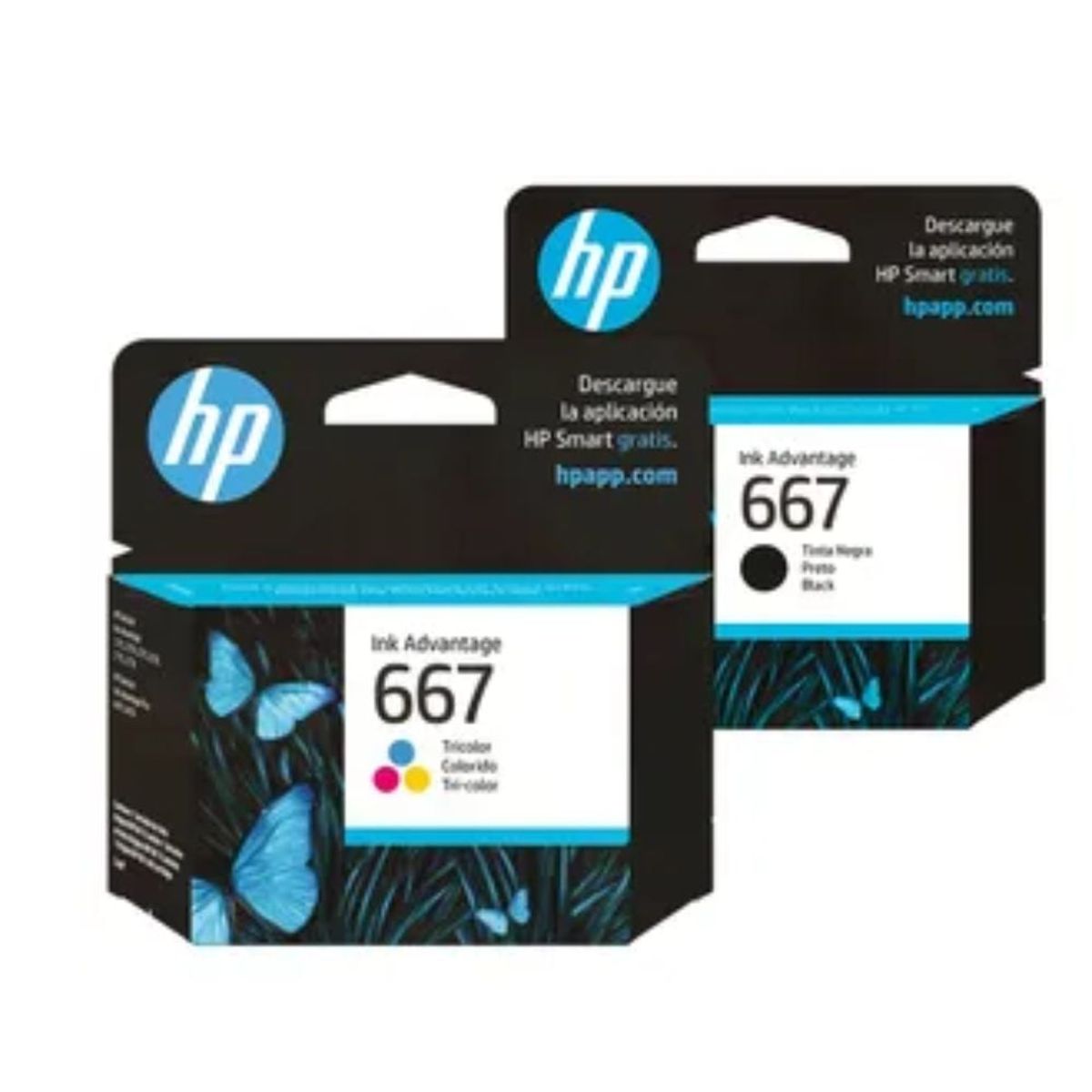 HP - Cartuchos Hp 667 Negro yTricolor tinta Original
