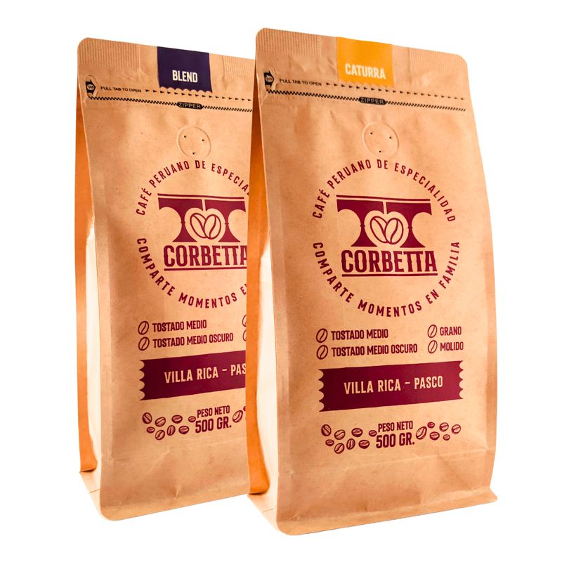 CORBETTA - Café de Especialidad Grano Dúo 500 Gr Villa Rica