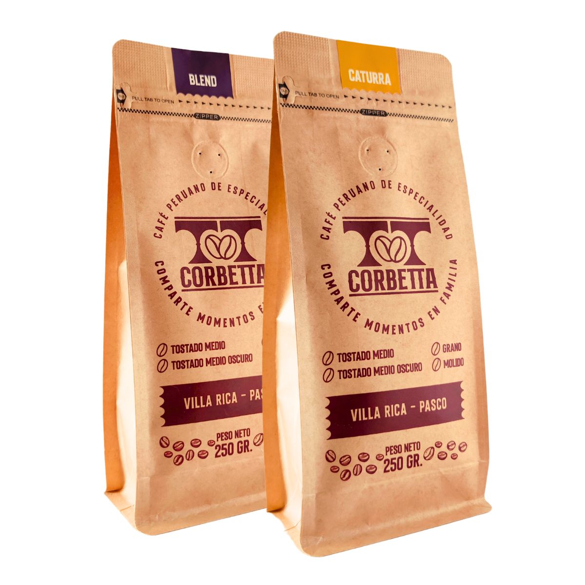 CORBETTA - Café de Especialidad Molido Dúo 250 Gr Villa Rica