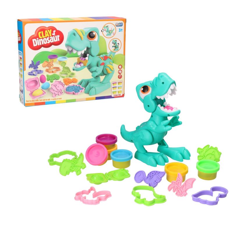 GENERICO - Set de Plastilina Dinosaurio  Juega Aprende y Crea Aventuras Prehistóricas