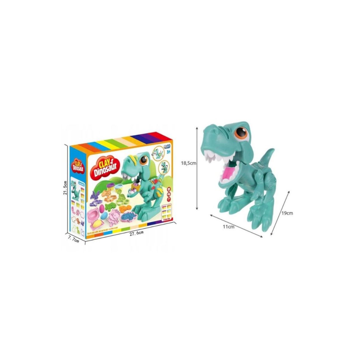 GENERICO - Set de Plastilina Dinosaurio  Juega Aprende y Crea Aventuras Prehistóricas