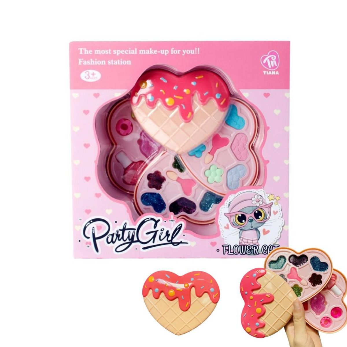 GENERICO - Set De Maquillaje Infantil Corazón Party Girl
